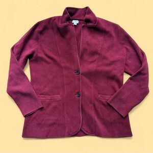J. Crew Burgundy Button-Up Cardigan